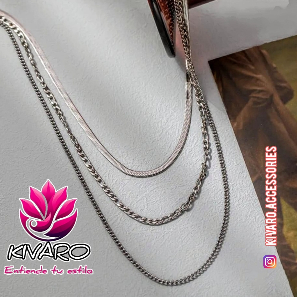 Triple Necklace silver